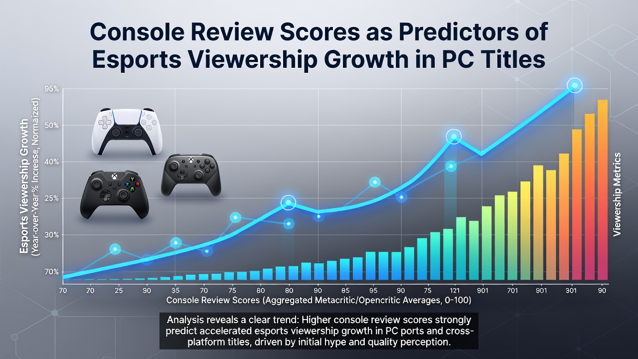 Esports analysts reviewing data on PC title viewership linked to prior console performance
