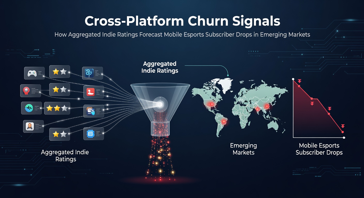 Cross-platform analytics dashboard showing indie game ratings overlaid with mobile esports subscription trends in emerging markets