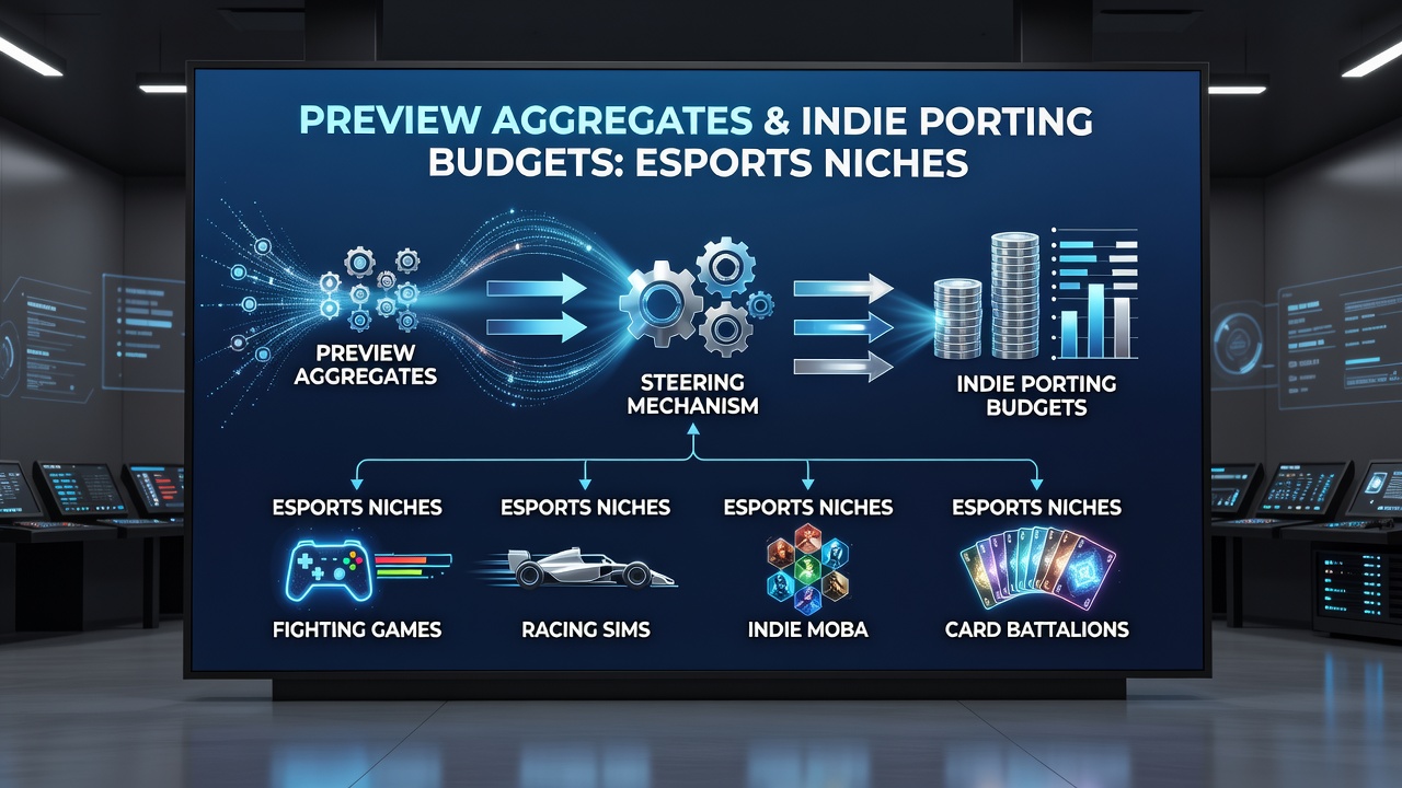 Chart showing budget shifts based on preview aggregates for esports indie ports