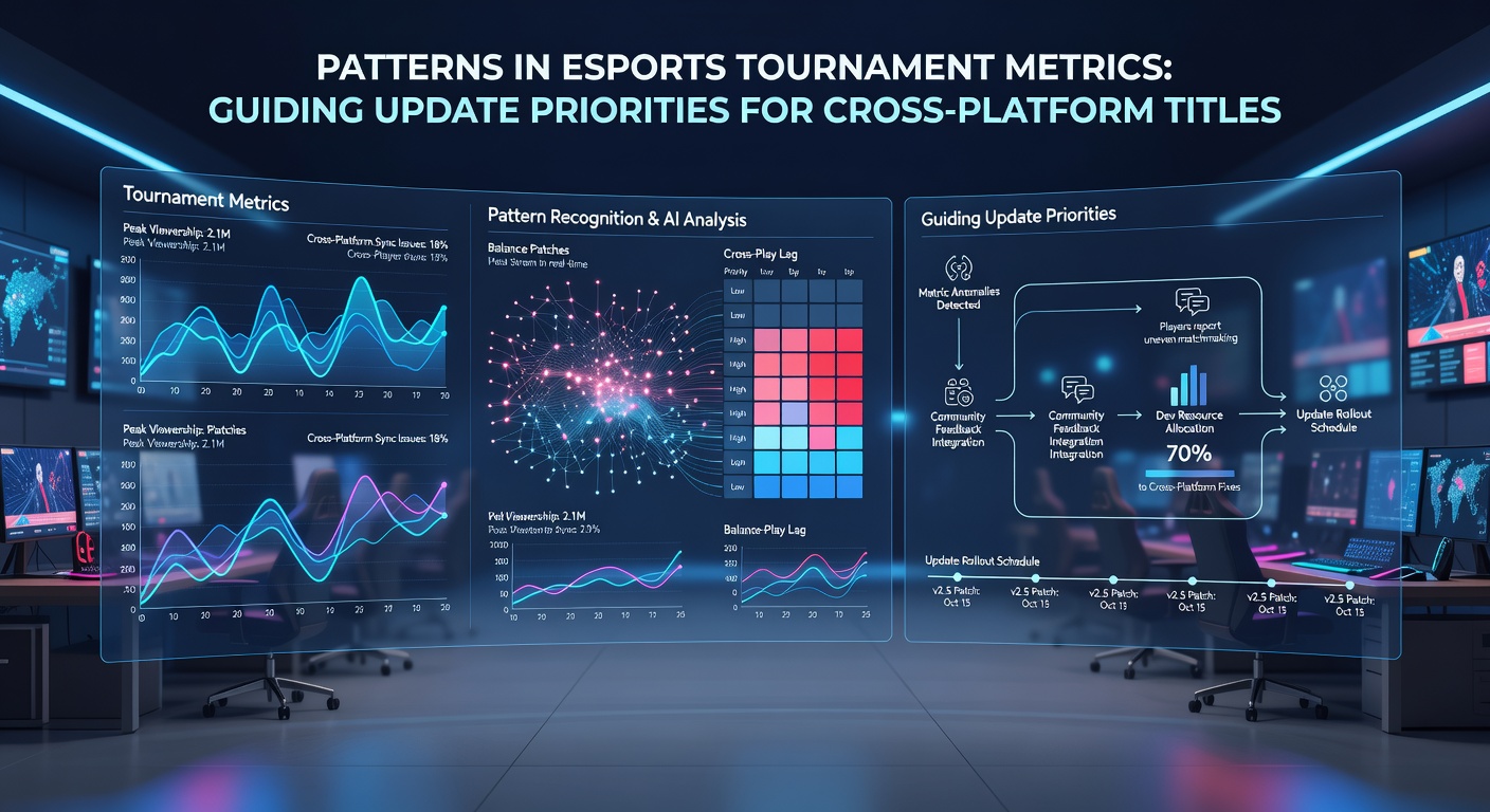Analysts reviewing heatmaps and performance charts from a multi-platform esports final