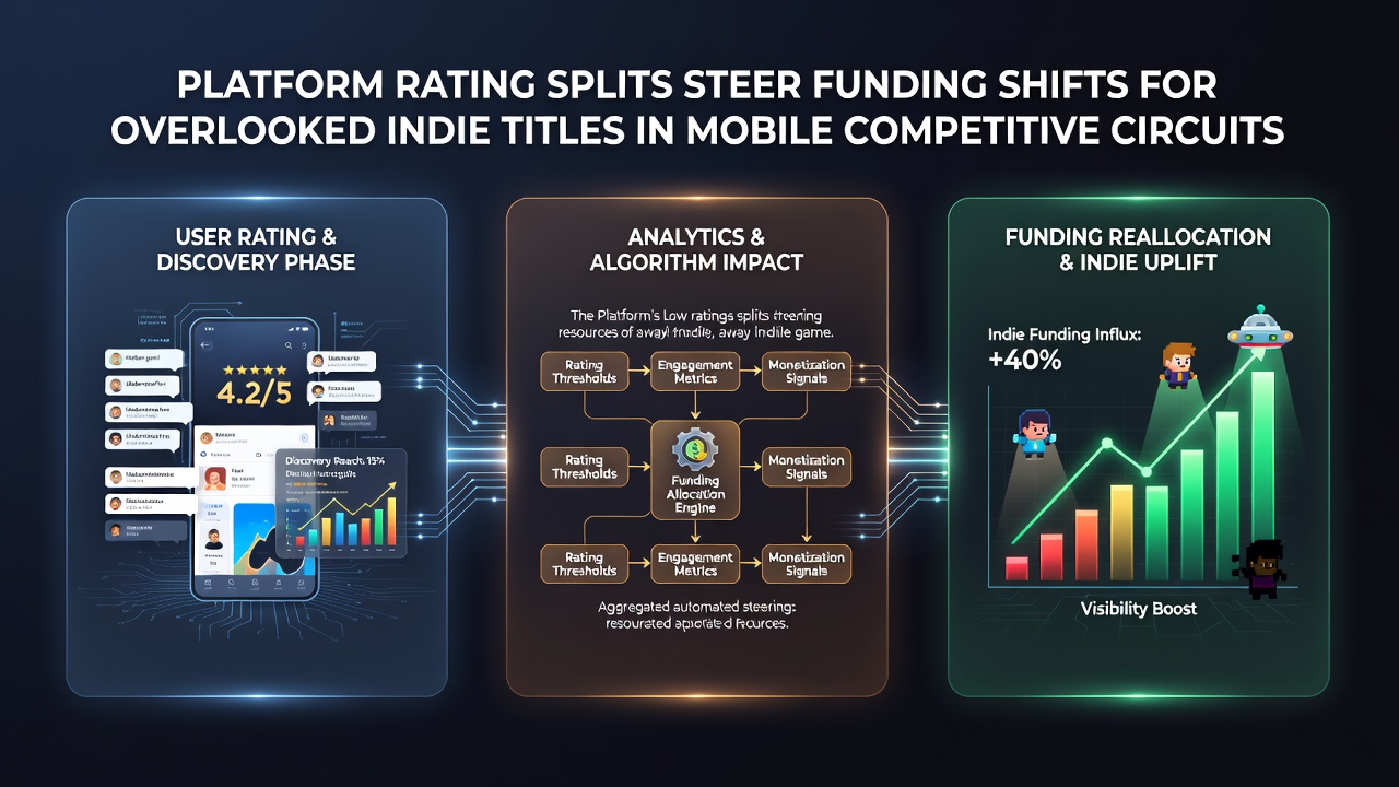 Developers reviewing platform analytics dashboards during a mobile esports strategy session