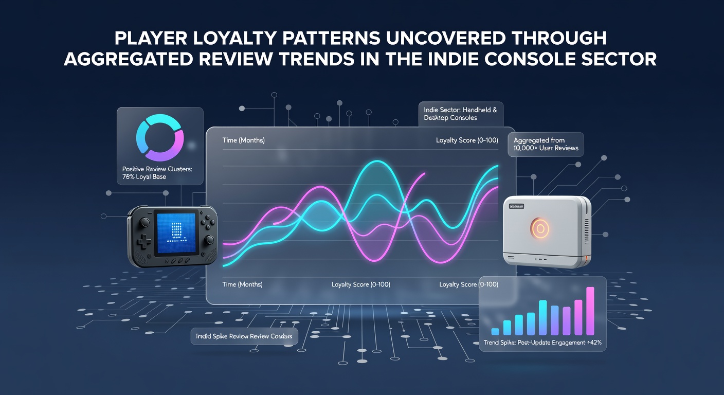 Charts displaying aggregated review trends for indie console games over multiple quarters
