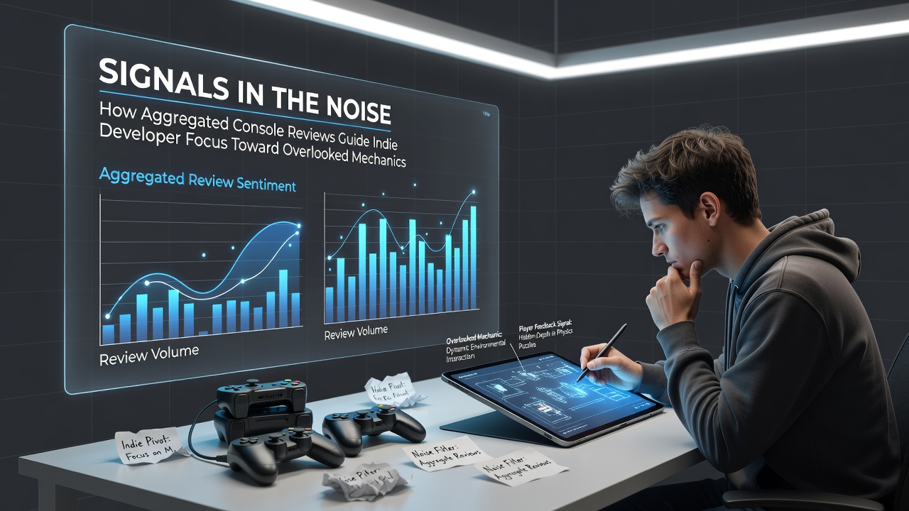 Mobile esports development workflow charts showing review data integration from console aggregates to mobile project planning in 2026