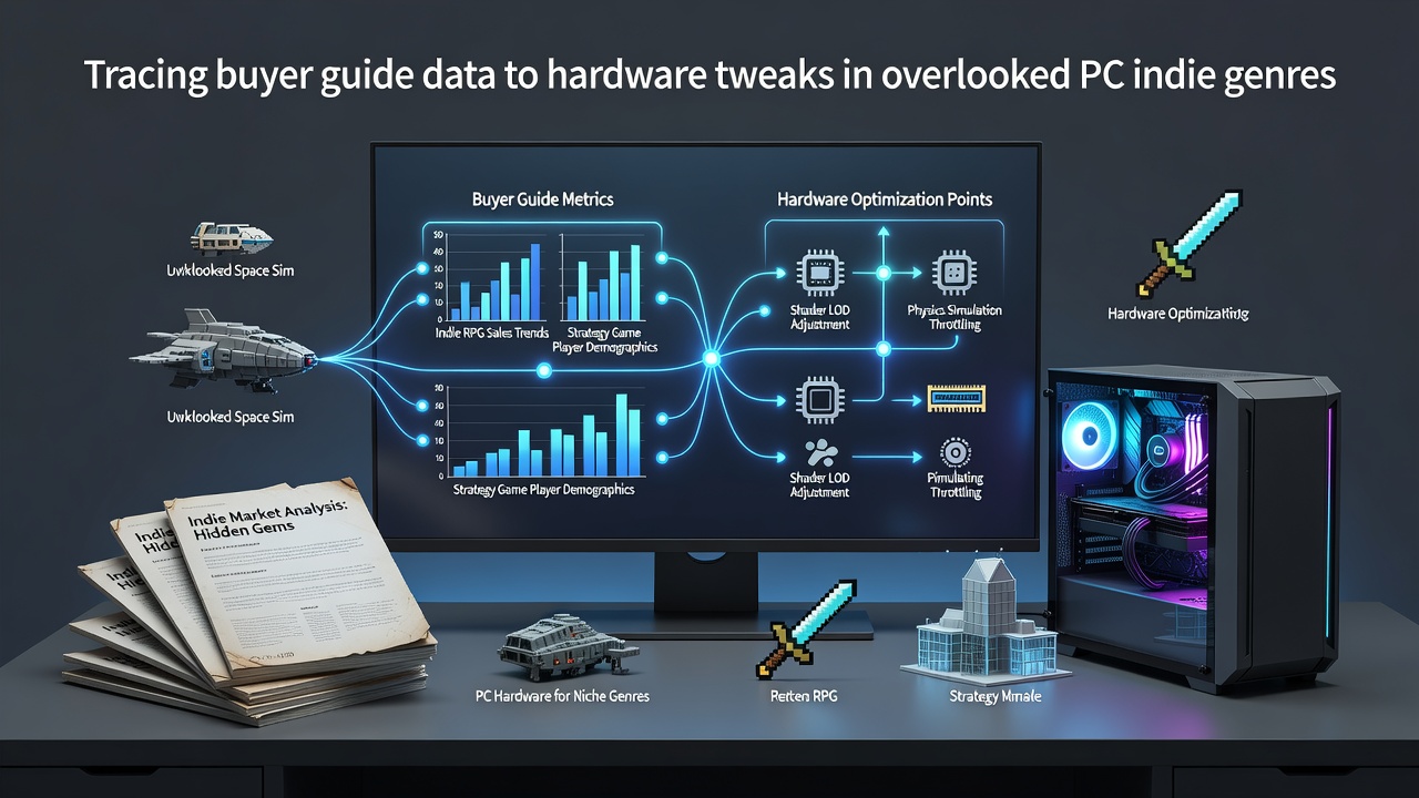 Chart showing buyer guide metrics from niche PC indie titles correlating with hardware update patterns across 2025 and 2026