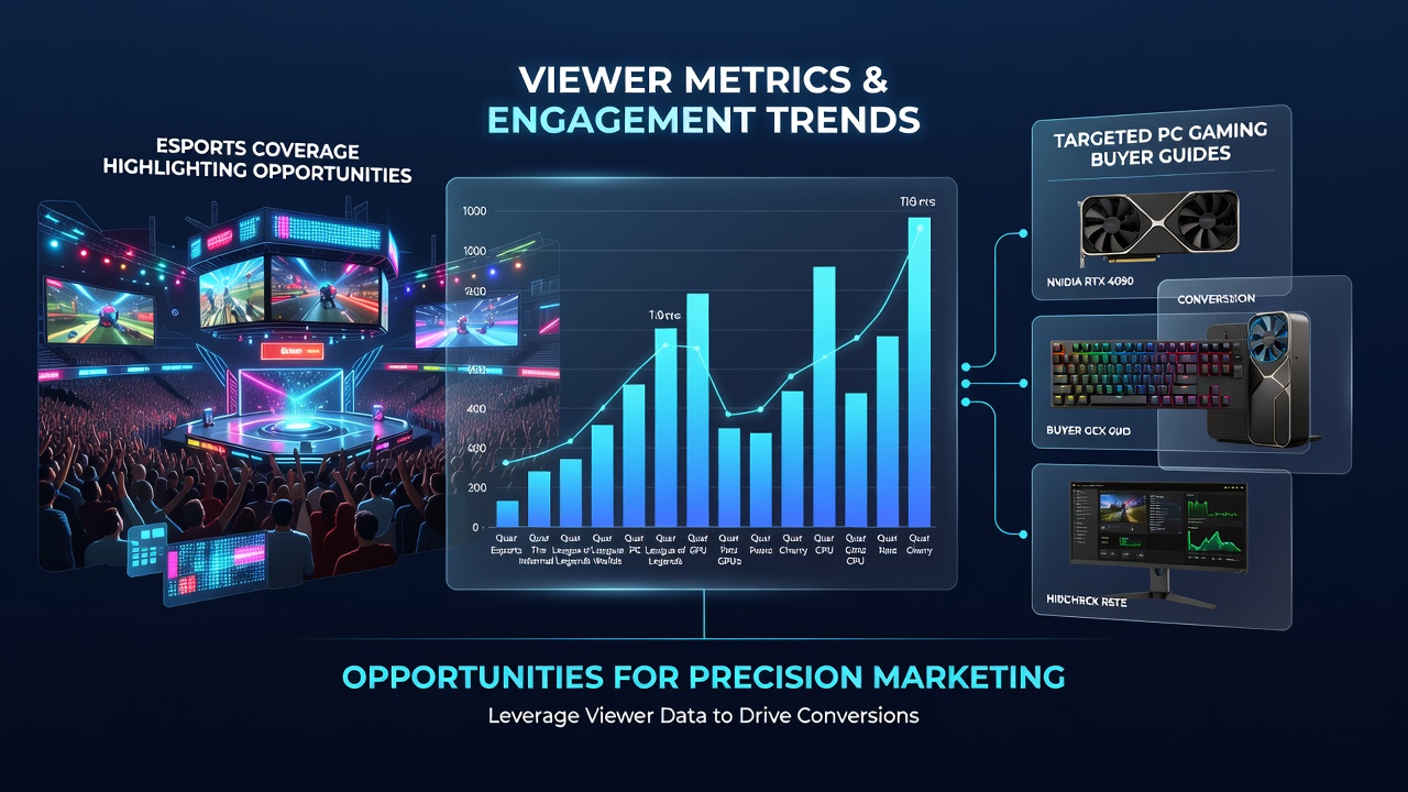 Example of a targeted PC gaming buyer guide layout showing component options for esports players